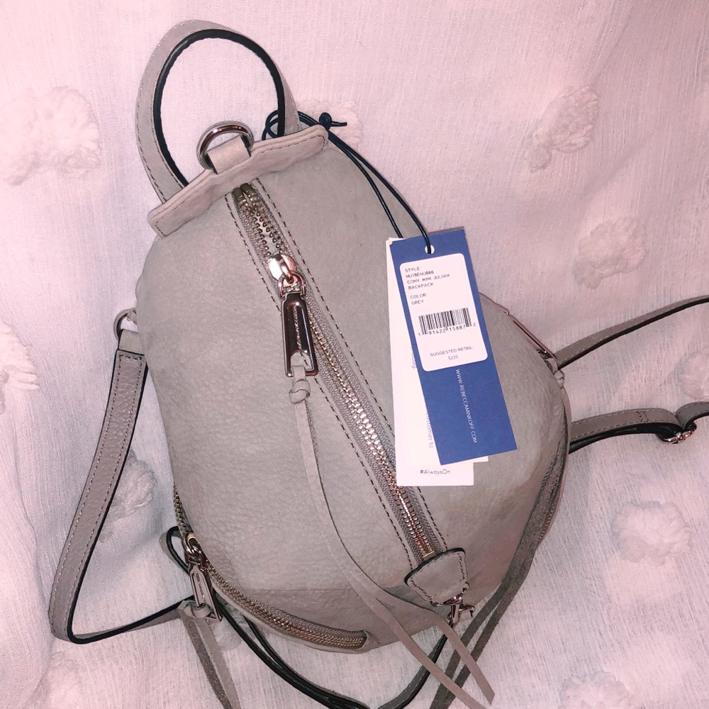 Rebecca Minkoff Mini Julian Grey Backpack NWT